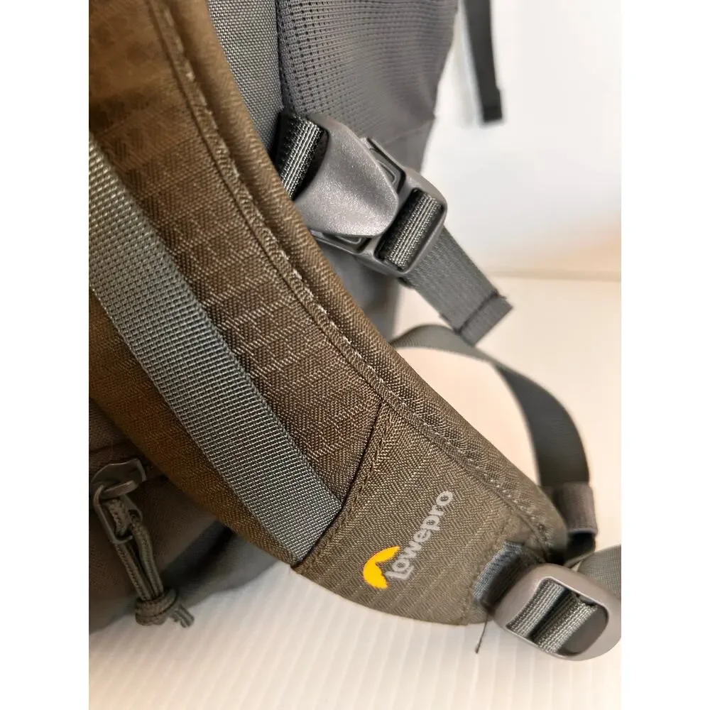 Lowepro Flipside Trek BP 450 AW DSLR Camera Hiking Backpack Gray Green